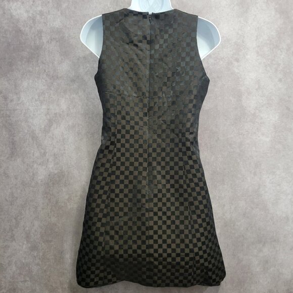 Vintage Jeanette Kastenberg Checkerboard Print Y2K Mini Dress Size 2 - Picture 10 of 12